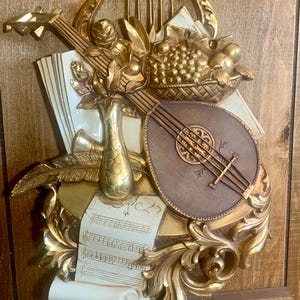 1971 Musical Themed Wall Hanging by Syroco