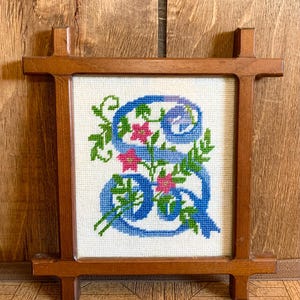 Beautiful Framed Vintage Cross Stitch Art