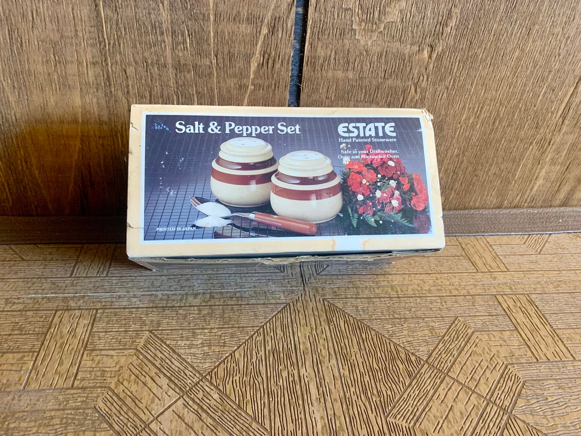 Sp Set Vintage Stoneware S&P Shaker Set - Etsy