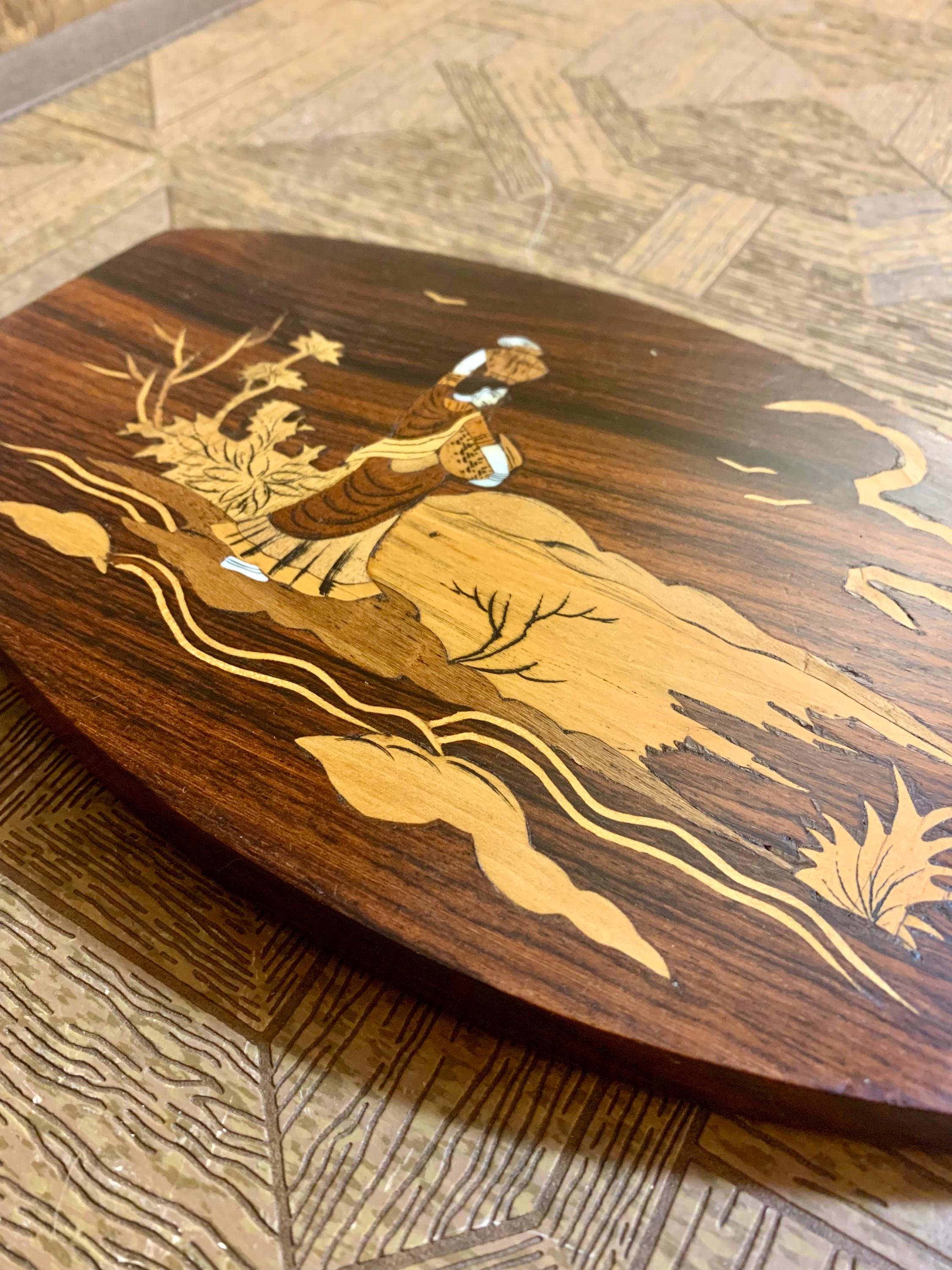 ヴィンテージ寄木細工の木製象嵌アートパネル - Etsy 日本