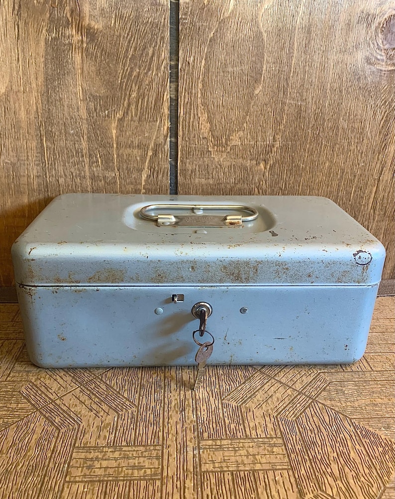 Key Lockbox Old Vintage Lit-ning Steel Lockbox & Key - Etsy