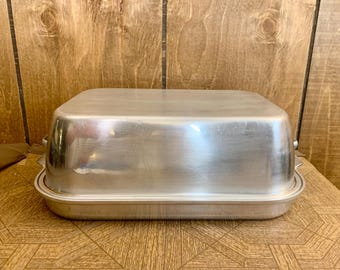 Large Heavy Duty Wear-ever #2223 Aluminum Roasting Pan in Great