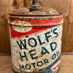 Wolf's head oil can - Etsy 日本