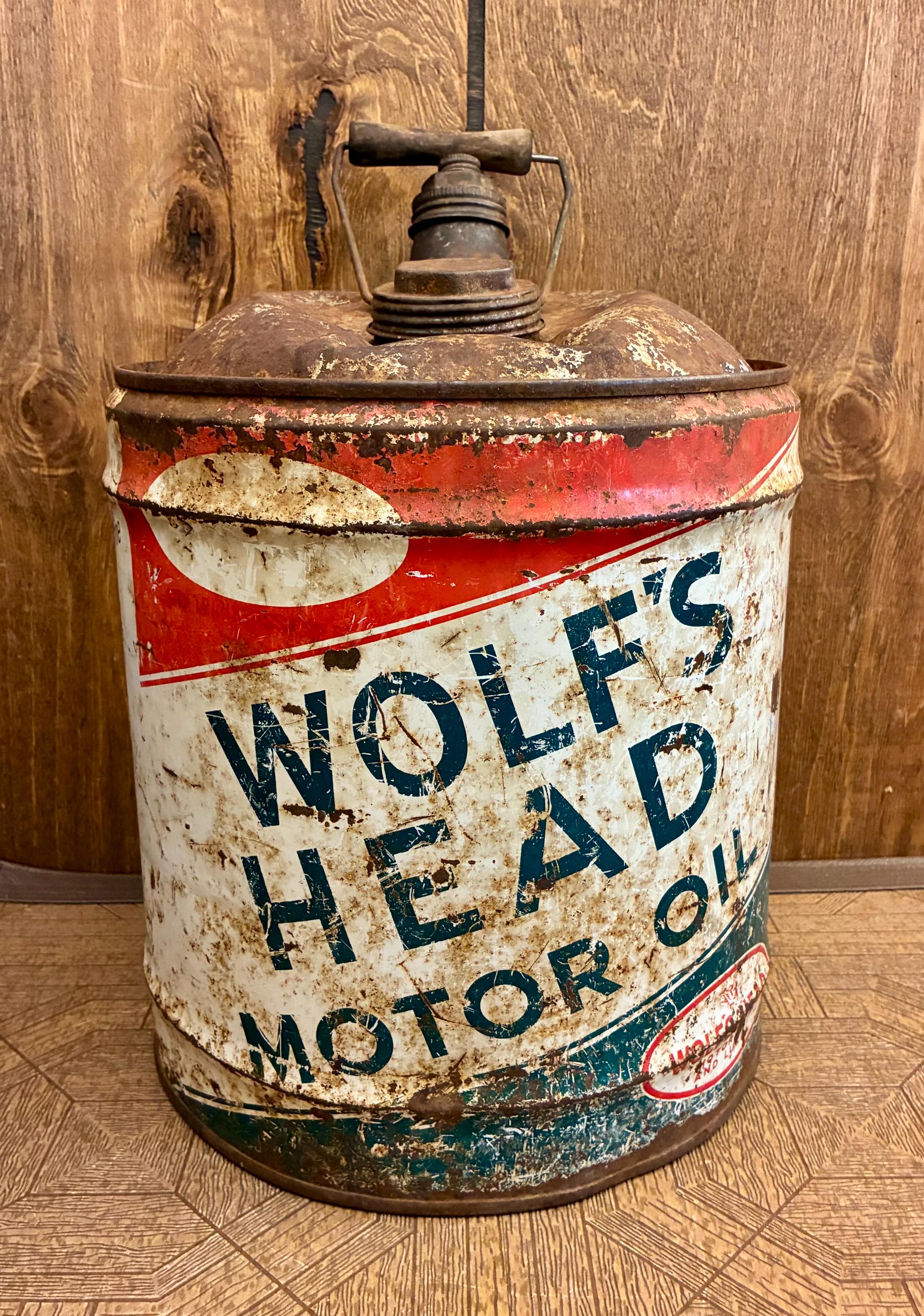 Wolf's head oil can - Etsy 日本