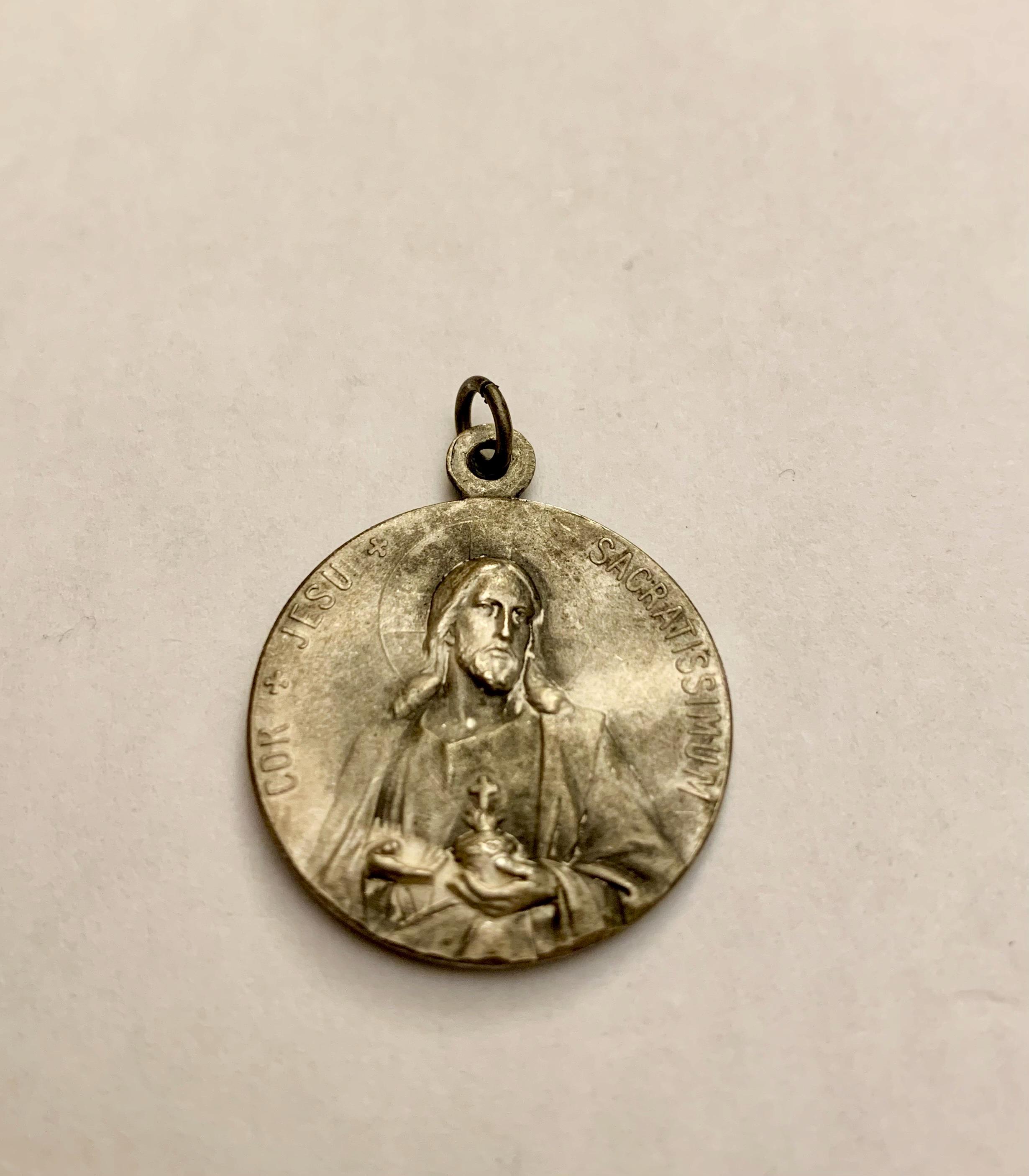 Vintage Sacred Heart of Jesus Religious Medal - Etsy