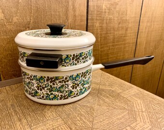 ビンテージホーロー製ダブルボイラー