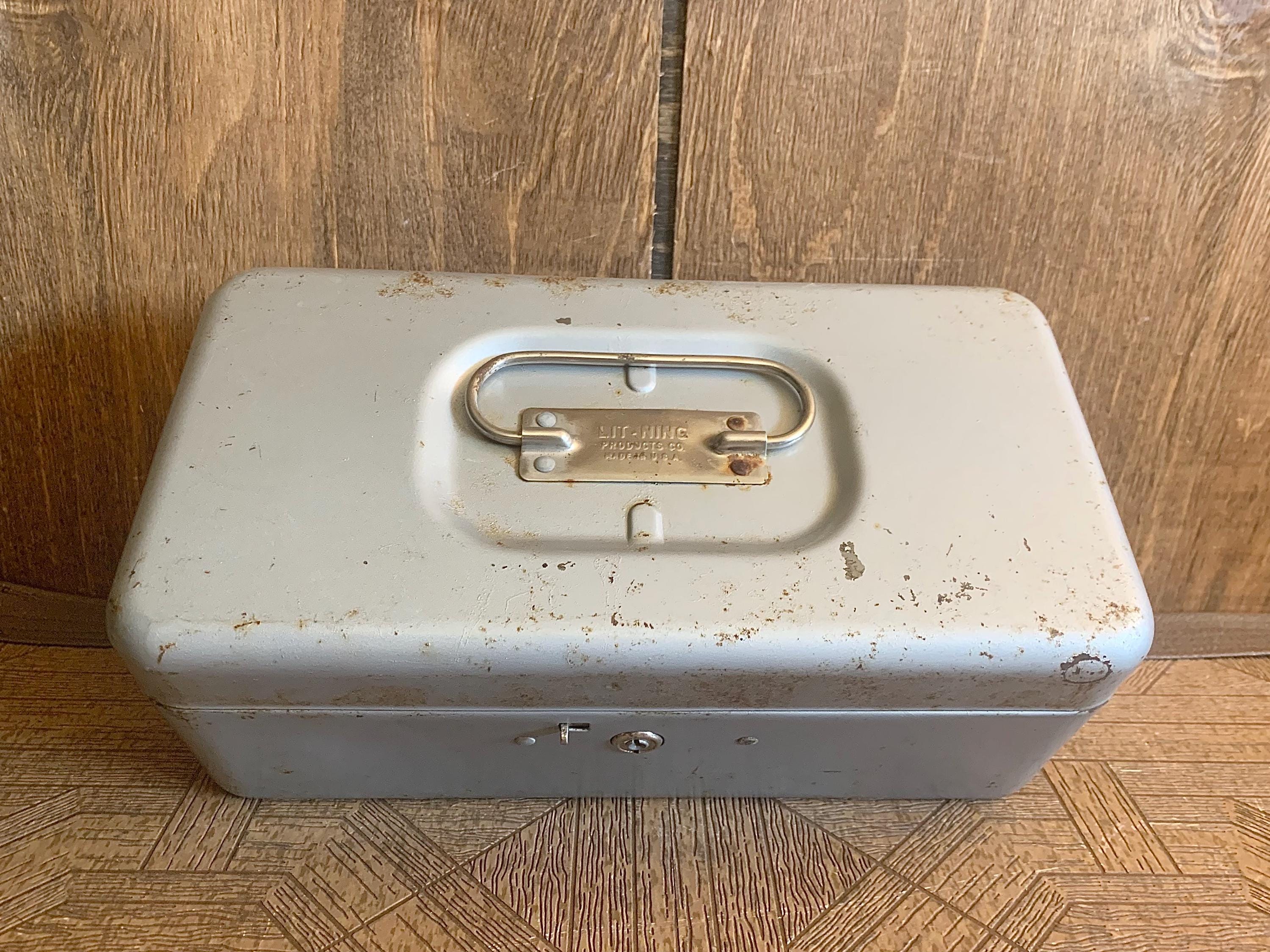 Key Lockbox Old Vintage Lit-ning Steel Lockbox & Key - Etsy
