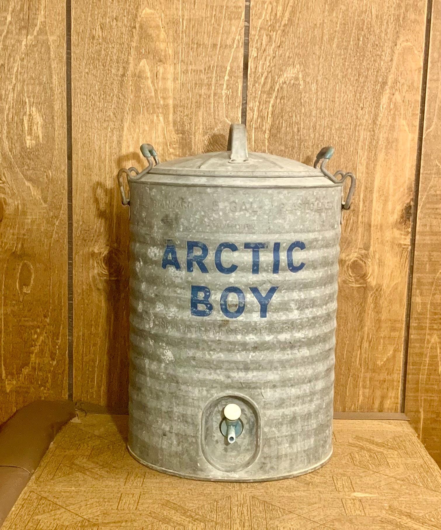 Vintage 5 Gallon Galvanized Drink Dispenser - Needs Liner