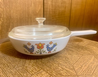 Sartén/sartén Corningware de los años 70 - Country Festival