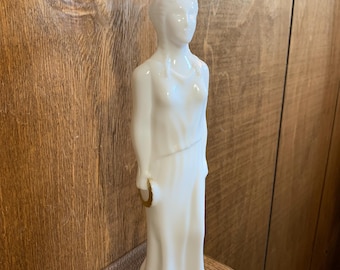 Vintage Milk Glass Avon Bottle- 11 inch