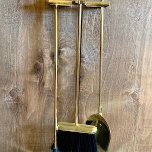 Vintage Brass Fireplace Tool Set