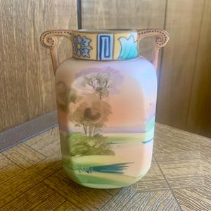 Antique Handpainted Nippon Vase - 7 inch