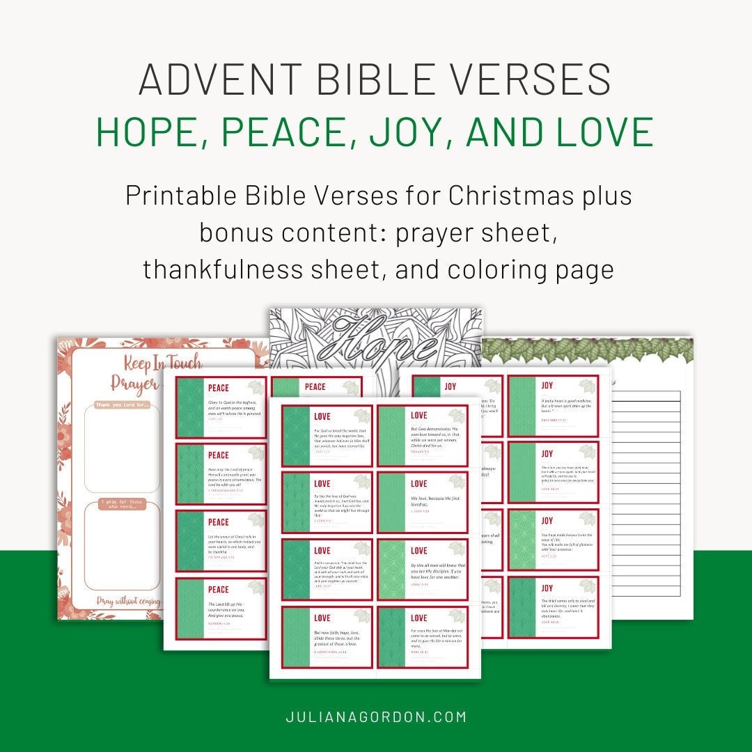 Advent Bible Verses Printable