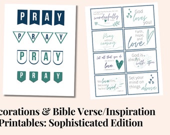 Printable Prayer Board Kit Sophisticated Edition Christian Church Prayer  Group Bible Verse Cards Craft Activity Instant Download 