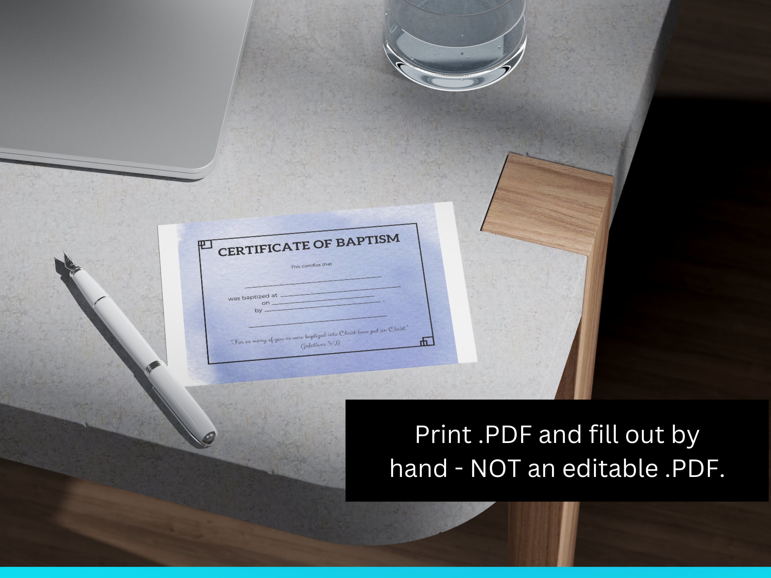 Printable Baptism Certificates for .PDF + Editable Canva Templates DIY ...