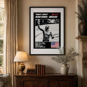 Demetrious Johnson MMA Poster | Gym Wall Art Print | White and Black Editions | Digital Download image 3
