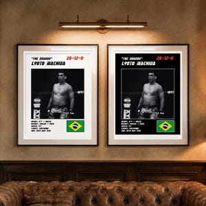 Lyoto Machida MMA Poster | The Dragon Fight Wall Art Print | Black and White Editions | Digital Download image 4