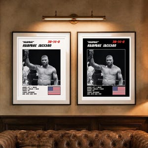Rampage Jackson MMA Poster | Rampage Fight Wall Art Print | Black and White Editions | Digital Download image 4