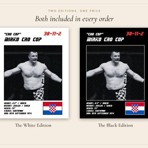 Mirko Cro Cop MMA Poster | Cro Cop Fight Wall Art Print | Black and White Editions | Digital Download image 5