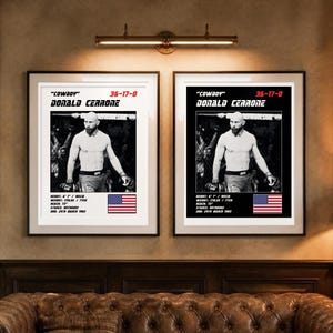 Donald Cerrone MMA Poster | Gym Wall Art Print | White and Black Editions | Digital Download image 4