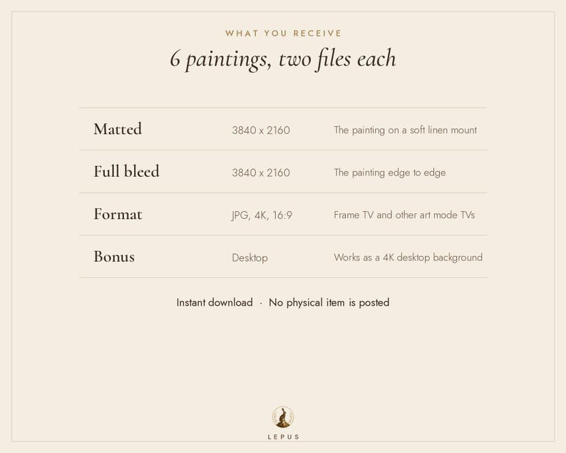 Landscape Frame TV Art Set of 6, Antique European Oil Paintings (Digital Download) image 5
