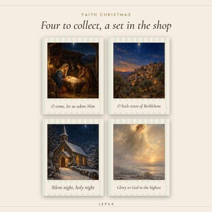 Silent Night Print, Snowy Church Christmas Oil Painting, Christian Wall Art (Digital Download) image 8