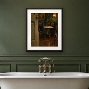Cocker Spaniel Bathroom Wall Art, Funny Peeking Dog Oil Painting Print (Digital Download) image 4