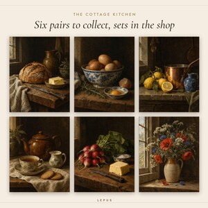 Sourdough and Butter Kitchen Print Set of 2 | Still Life Oil Painting and Kitchen Quote | Cottage Kitchen Art | Digital Download image 7