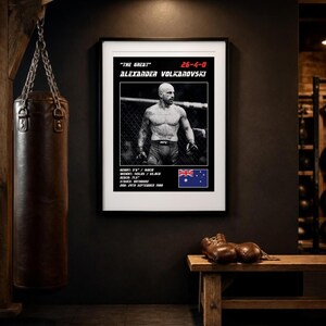 Alexander Volkanovski MMA Poster | Gym Wall Art Print | White and Black Editions | Digital Download image 3