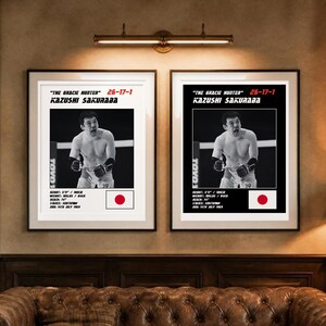 Kazushi Sakuraba MMA Poster | The Gracie Hunter Fight Wall Art Print | Black and White Editions | Digital Download image 4