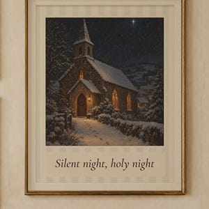Christmas Nativity Prints Set of 4, Christian Oil Paintings, Vintage Wall Art (Digital Download) image 2