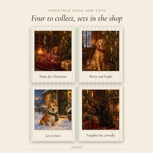 Golden Retriever Christmas Print, Vintage Oil Painting, Dog Lover Gift (Digital Download) image 8