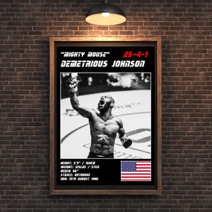 MMA Digital UFC Fighter Print - Demetrious Mighty Mouse Johnson Black ...