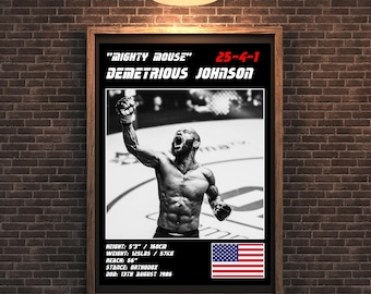 Demetrious 'Mighty Mouse' Johnson MMA Poster - UFC Fighter Art (Digital Download)