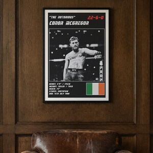 Conor McGregor MMA Poster | Gym Wall Art Print | White and Black Editions | Digital Download image 2