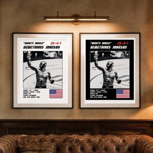 Demetrious Johnson MMA Poster | Gym Wall Art Print | White and Black Editions | Digital Download image 4