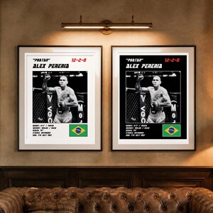 Alex Pereira MMA Poster | Gym Wall Art Print | White and Black Editions | Digital Download image 4