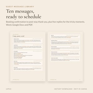 Pacchetto di benvenuto Airbnb / Guida telefonica per gli ospiti, Manuale della casa stampabile, 15 cartelli per la casa e messaggi per gli ospiti / Kit per host di case vacanza / Canva immagine 7