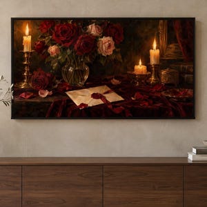 Valentines Frame TV Art Set of 7, Romantic Oil Paintings (Digital Download) image 3