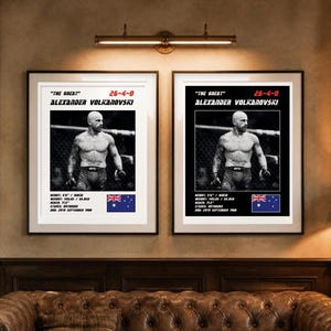 Alexander Volkanovski MMA Poster | Gym Wall Art Print | White and Black Editions | Digital Download image 4
