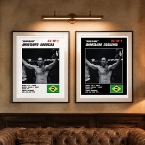 Minotauro Nogueira MMA Poster | Minotauro Fight Wall Art Print | Black and White Editions | Digital Download image 4