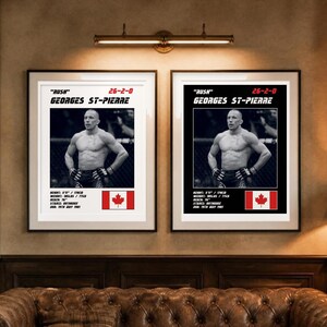 Georges St Pierre MMA Poster | Gym Wall Art Print | White and Black Editions | Digital Download image 4