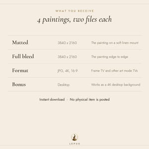 Christmas Frame TV Art Set of 4, Dogs and Cats Oil Paintings (Digital Download) image 5