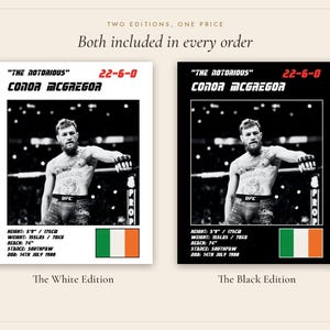 Conor McGregor MMA Poster | Gym Wall Art Print | White and Black Editions | Digital Download image 5