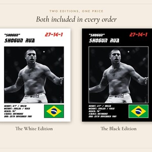 Shogun Rua MMA Poster | Shogun Fight Wall Art Print | Black and White Editions | Digital Download image 5