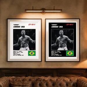 Shogun Rua MMA Poster | Shogun Fight Wall Art Print | Black and White Editions | Digital Download image 4
