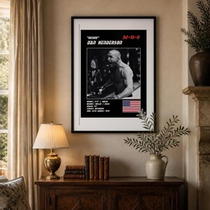 Dan Henderson MMA Poster | Hendo Fight Wall Art Print | Black and White Editions | Digital Download image 3