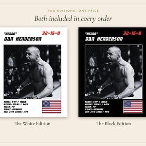 Dan Henderson MMA Poster | Hendo Fight Wall Art Print | Black and White Editions | Digital Download image 5