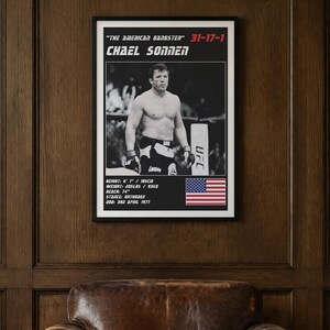 Chael Sonnen MMA Poster | Gym Wall Art Print | White and Black Editions | Digital Download image 2