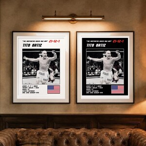 Tito Ortiz MMA Poster | Gym Wall Art Print | White and Black Editions | Digital Download image 4